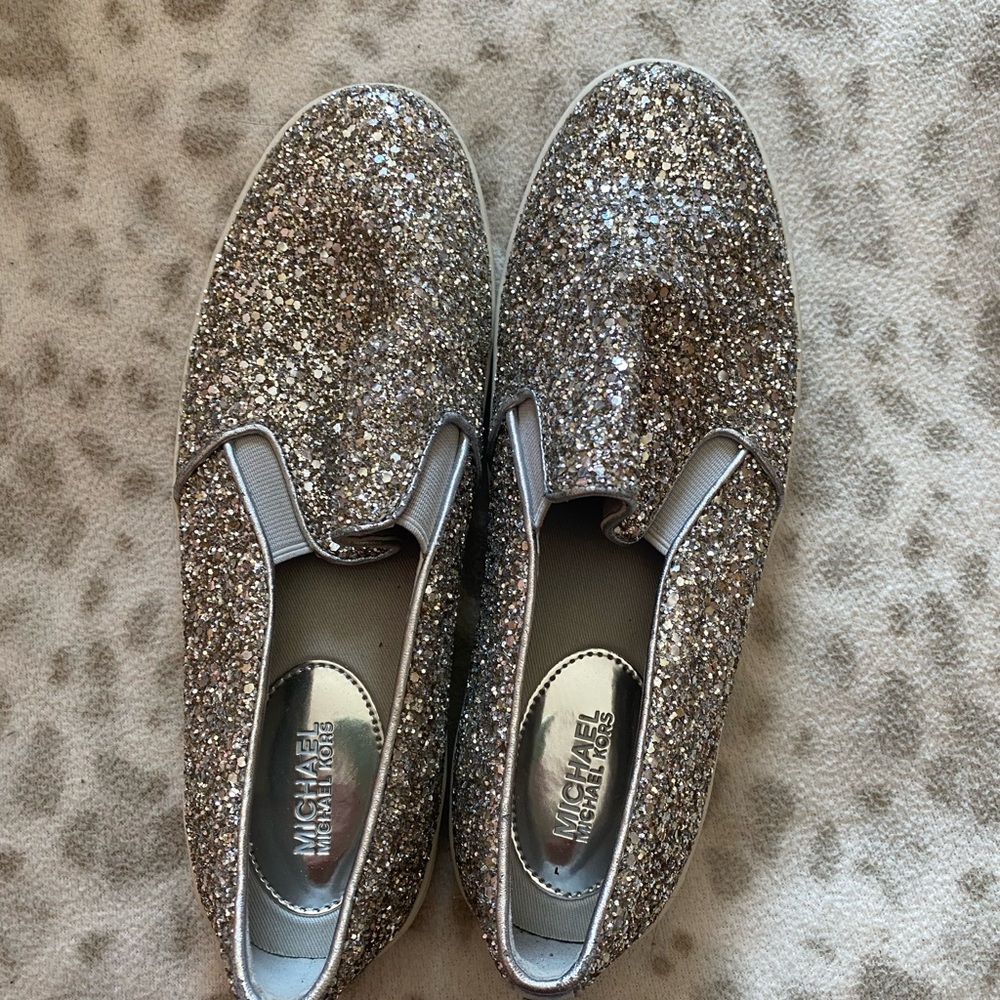 Michael Kors Glitter Slip-On Sneakers size 6 SC17K
